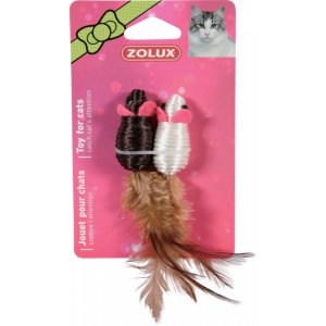 Zolux | Dwie myszki z piórkami | 5cm