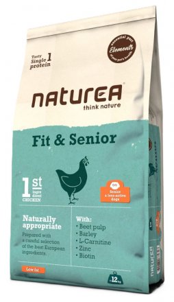 Naturea | Elements Fit & Senior | Karma dla psów starszych lub otyłych - Mono Kurczak 2 kg