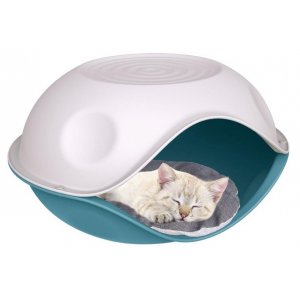 Georplast | Budka dla kota / małego psa DUCK z materac em, 56x47x31cm