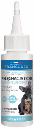 Francodex | Płyn do czyszczenia oczu | Dla szczeniąt i kociąt - 60ml