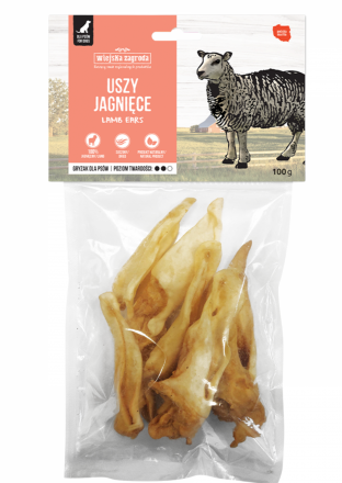Wiejska Zagroda Gryzaki | Przysmaki dla psa - Uszy jagnięce 100g