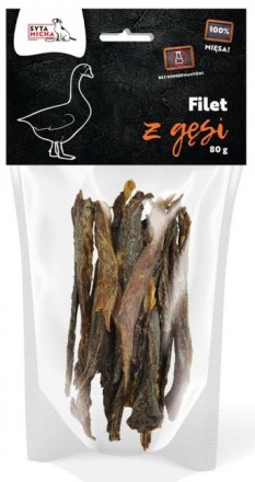 Syta Micha | Przysmaki dla psa | Suszone filety z gęsi 80g