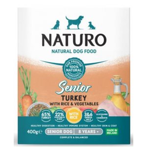 Naturo | Senior | Indyk z ryżem i warzywami - Tacka 400g