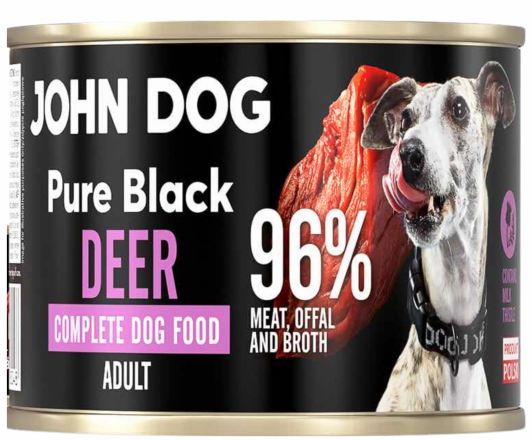 John Dog ADULT | Pure Black | Karma mokra dla psa 200g