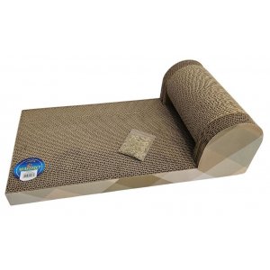 Yarro | Drapak kartonowy dla kota | Z rolką 23x43cm z kocimiętką