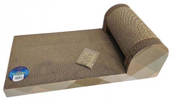 Yarro | Drapak kartonowy dla kota | Z rolką 23x43cm z kocimiętką