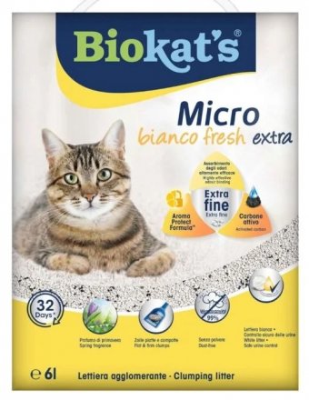 Biokats | Micro Bianko | Piasek - żwirek dla kota 6L