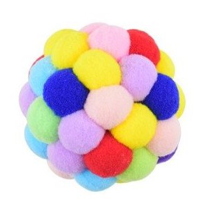 Bubu Pets | Zabawka dla kota | Pluszowa piłka bąbelkowa z dzwonkiem 4,5cm