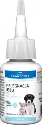 Francodex | Płyn do czyszczenia uszu dla kociąt i szczeniaków 60 ml