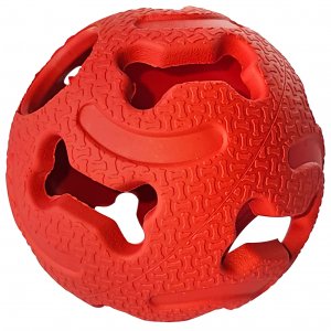 LupiPets | Zabawka dla psa | Piłka na karmę z kostkami 6,3cm