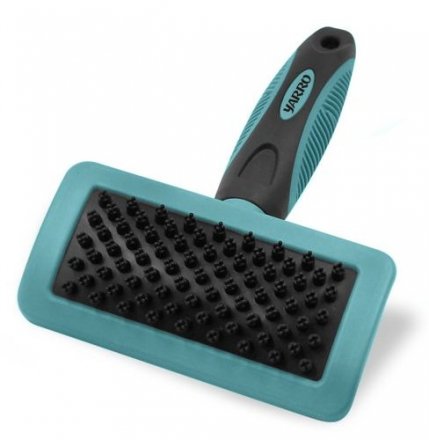  Yarro | Szczotka dla psa lub kota | Gumowa z grubymi elastycznymi kolcami i końcówką masującą 16x9,5x4,5 cm