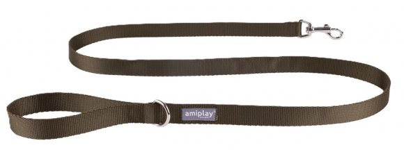 AmiPlay | Popular | Smycz dla psa miejska - oliwkowa