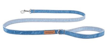 AmiPlay | Denim | Smycz dla psa - niebieska